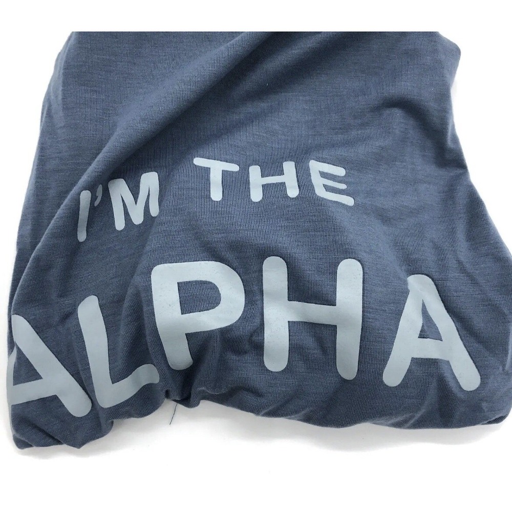 Boots & Barkley Dog Tank Top Blue Large Im the Alpha Pet Apparel Dog Shirt Large - Picture 6 of 8